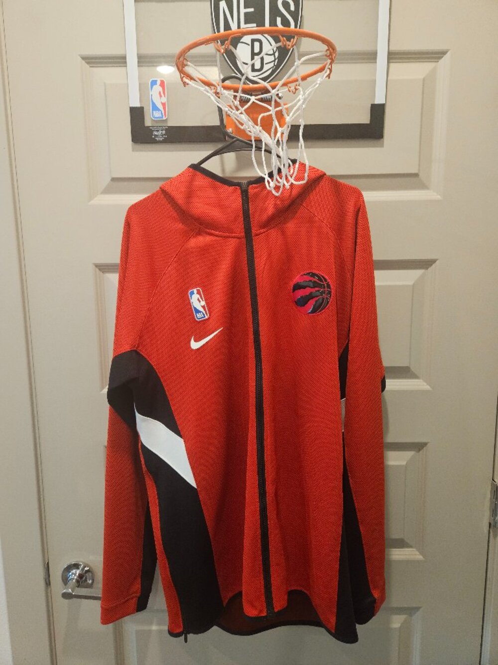Nike Toronto Raptors Authentic On Court Zone Quarter-Zip Dri-FIT Hoodie Jacket